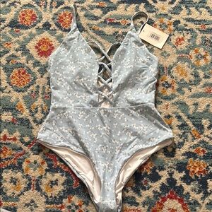 Dippin Daisy’s Light Blue Floral One-Piece